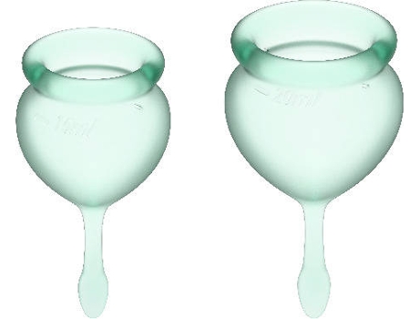 Kit 2 Copas Menstruales SATISFYER Verde (15 ml - 20 ml)