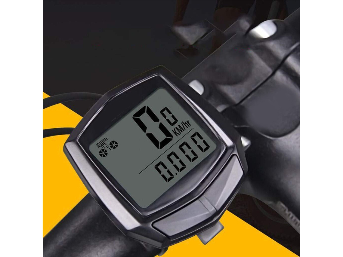 Velocímetro/odómetro Con Cable, Resistente Al Agua, Con Pantalla Lcd, Ciclocomputador Multifuncional Y Cronómetro.