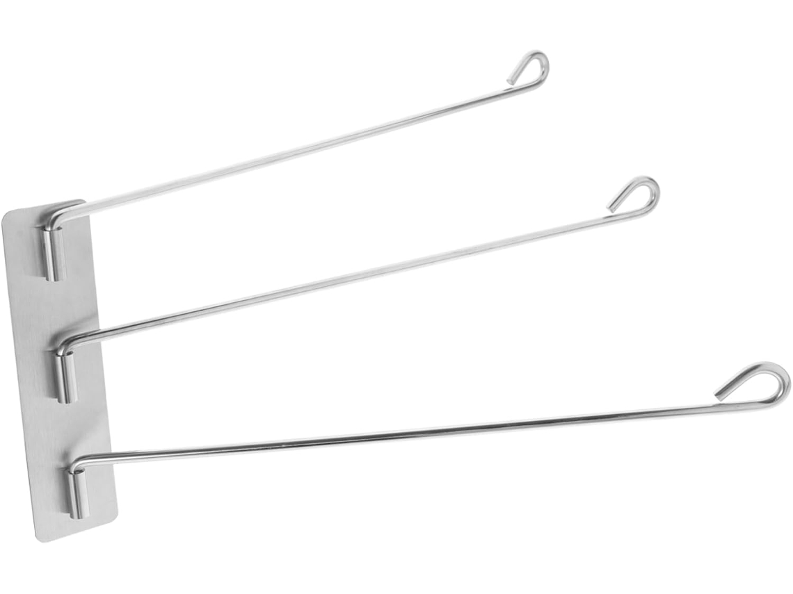 Toallero giratorio de acero inoxidable, organizador de toallas de baño, diseño en forma de F Gokoco