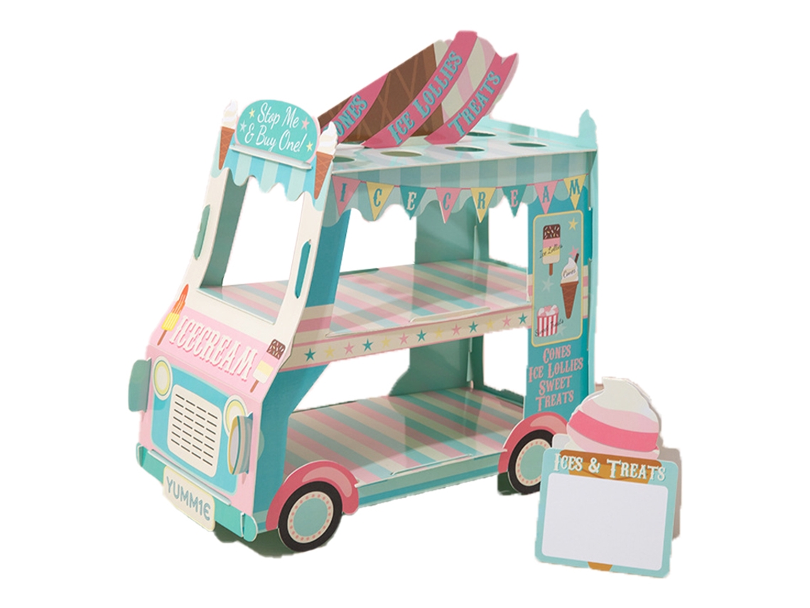 Soporte desmontable con diseño de coche animado en tonos pastel para bodas y celebraciones (37x20x34 pulgadas)