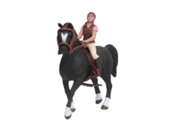 Caballo De Rodeo De Juguete Con Jinete, Regalo De Cumpleaños Para Niña, Pvc Rosa