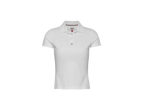 Polo TOMMY JEANS Algodón para Mujer (M - Blanco)