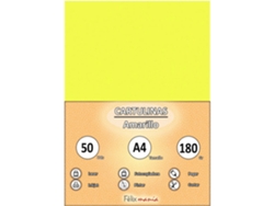 180Gr A4 Cartón Amarillo 50 Hojas