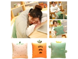 Manta Y Almohada Plegable 2 En 1 De Patchwork Suave Para El Hogar, La Oficina, El Coche, El Sofá Y La Silla.