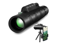 Telescopio monocular 40x60, prisma BA4 de alta potencia, resistente al agua, compacto para observación de aves Yizhood (negro)