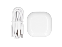 Estuche De Carga Para Galaxy Buds Fe Sm R400 Con Luz Led, 600 Mah, Usb, Bluetooth, Blanco
