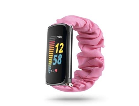 Correa Fitbit Charge 5 Pulsera Scrunchie Rosa