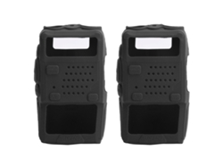 2 Fundas De Silicona Para Walkie-talkie Baofeng Uv5r, Mini Radio Bidireccional Protectora, Color Negro.