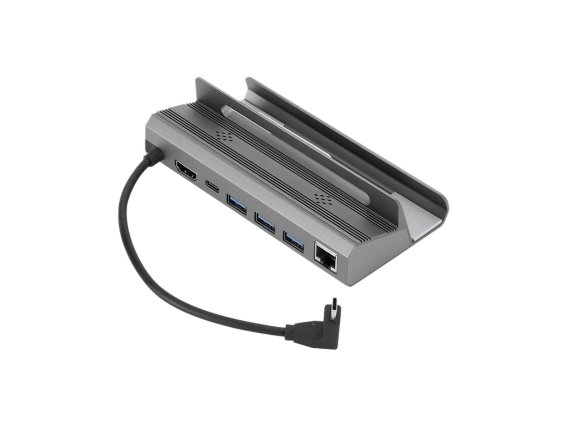 Estación de acoplamiento Bestvite, cargador rápido 4K, 60 Hz, Gigabit Ethernet, 100 W, gris
