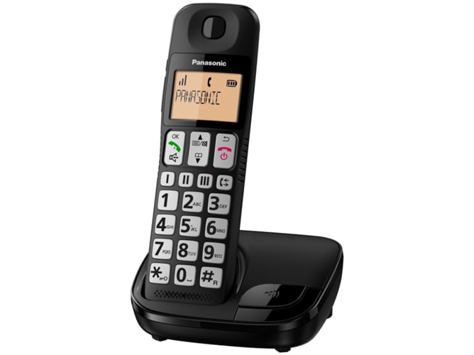 Teléfono Fijo para Mayores PANASONIC KX-TGE310 Negro