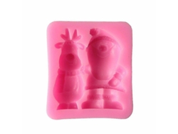 Moldes para pasteles o diseño de dibujos animados estilo Papá Noel yeso decoración de ciervos navideños Chaberlu