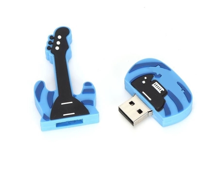 HURRISE Pendrive USB Flash Drive Forma de Guitarra Diseño de Memoria de Alta Velocidad para Niños Estudiantes Tarjeta de Regalo Co