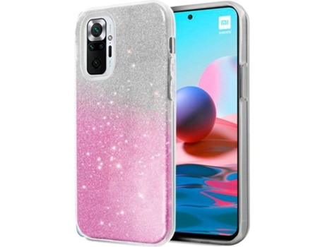 Funda Xiaomi Redmi Note 10, Note 10S COOL Glitter Rosa