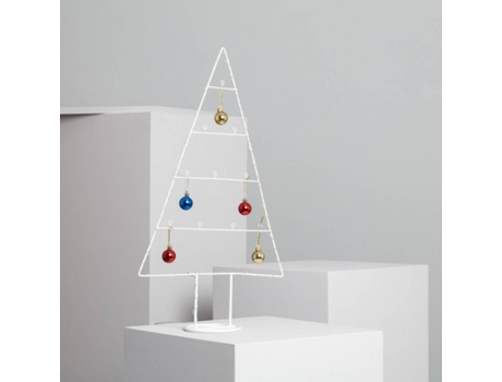 Árbol de Navidad LED LEDKIA (Blanco - Aluminio, PVC - 61x32x12.5 cm)