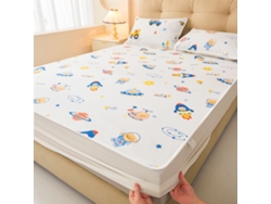 Protector De Colchón Impermeable Czhhmart Con Diseño De Dibujos Animados. 180 Cm X 200 Cm (con Un Par De Fundas De Almohada). Rocket.