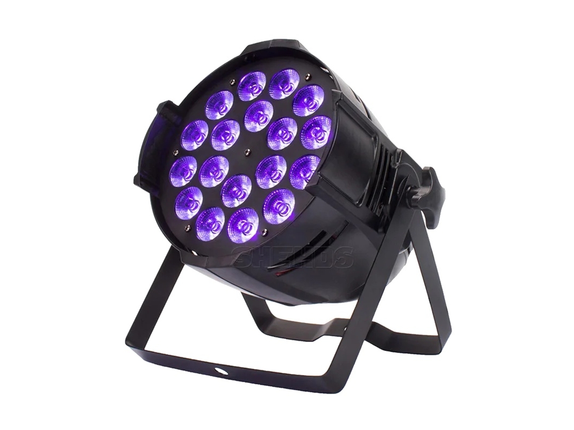 Linterna LED PAR, iluminación RGBWAUV, luz de escenario DMX 512, PAR de aluminio de 18 x 18 W, enchufe europeo OEM