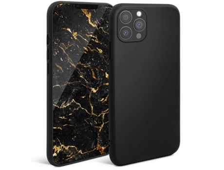 Funda Minimalist Series Acabamento Fosco Leve Protetora para iPhone 13 Pro MOOZY Textura Suave Negro
