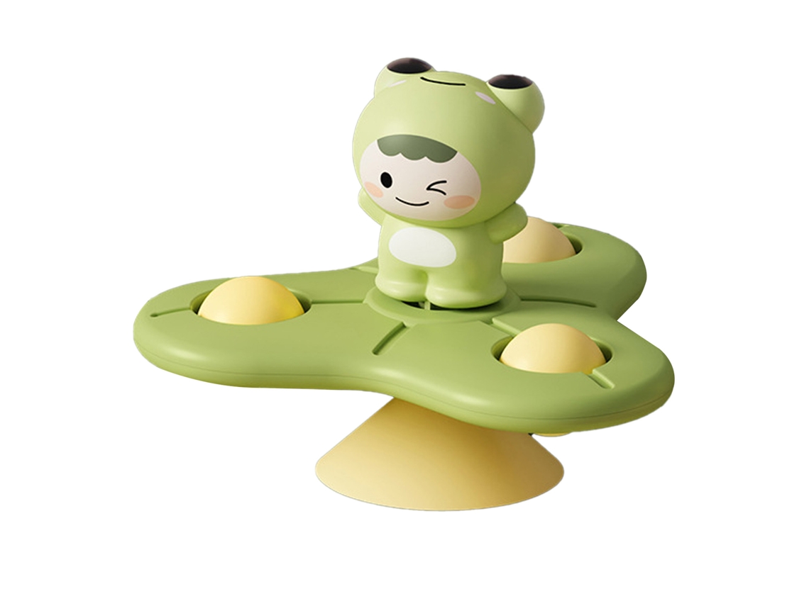 Juguete giratorio Ats con ventosa para niños de 1 a 3 años - Juguete de baño educativo sensorial con forma de rana para niños