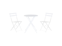 Set 3 Mesa Metal Blanco 60x60x71cm