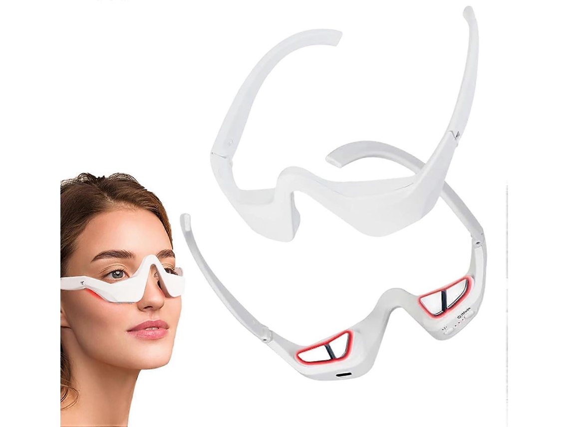 Dispositivo de fototerapia para ojeras e hinchazón, gafas de fototerapia con luz roja para reducir bolsas y líneas de expresión bajo los ojos.