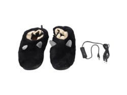 Pantuflas Calientes Usb Con Pelo Suave Ajustable Temperatura Antideslizantes Calentadores De Pies Invierno Para Hombres