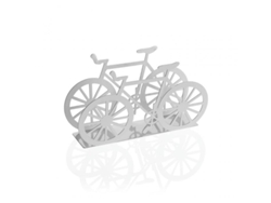 Servilletero Bici Metalico Blanco