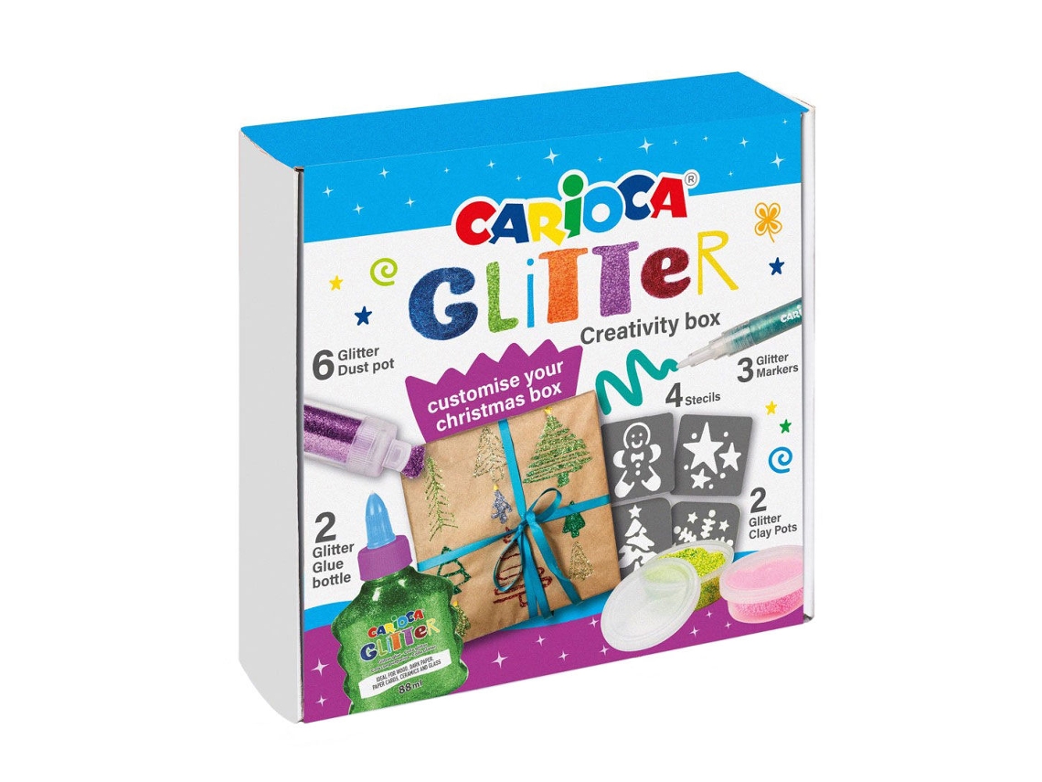 Caja Glitter con Plantillas CARIOCA 42191