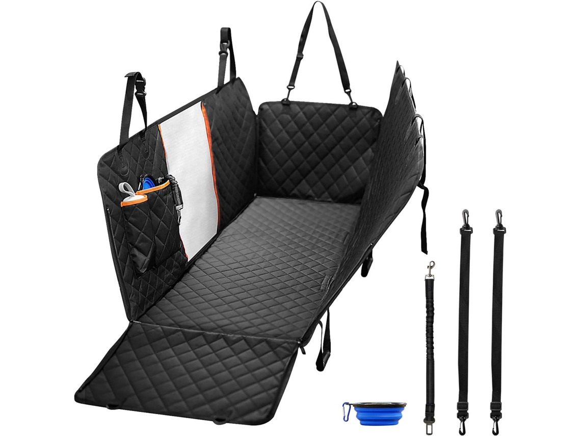 KOFIHETY Funda para Asiento Trasero de Coche para Perros con Ventana, Funda Impermeable para Coches y SUVs, 150 × 139 cm