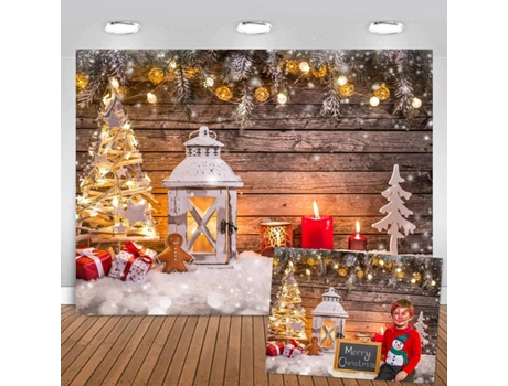 200 * 150 cm Fondo de fotografía de Navidad Vinilo Adornos de árbol de Navidad Fondo de fotografía