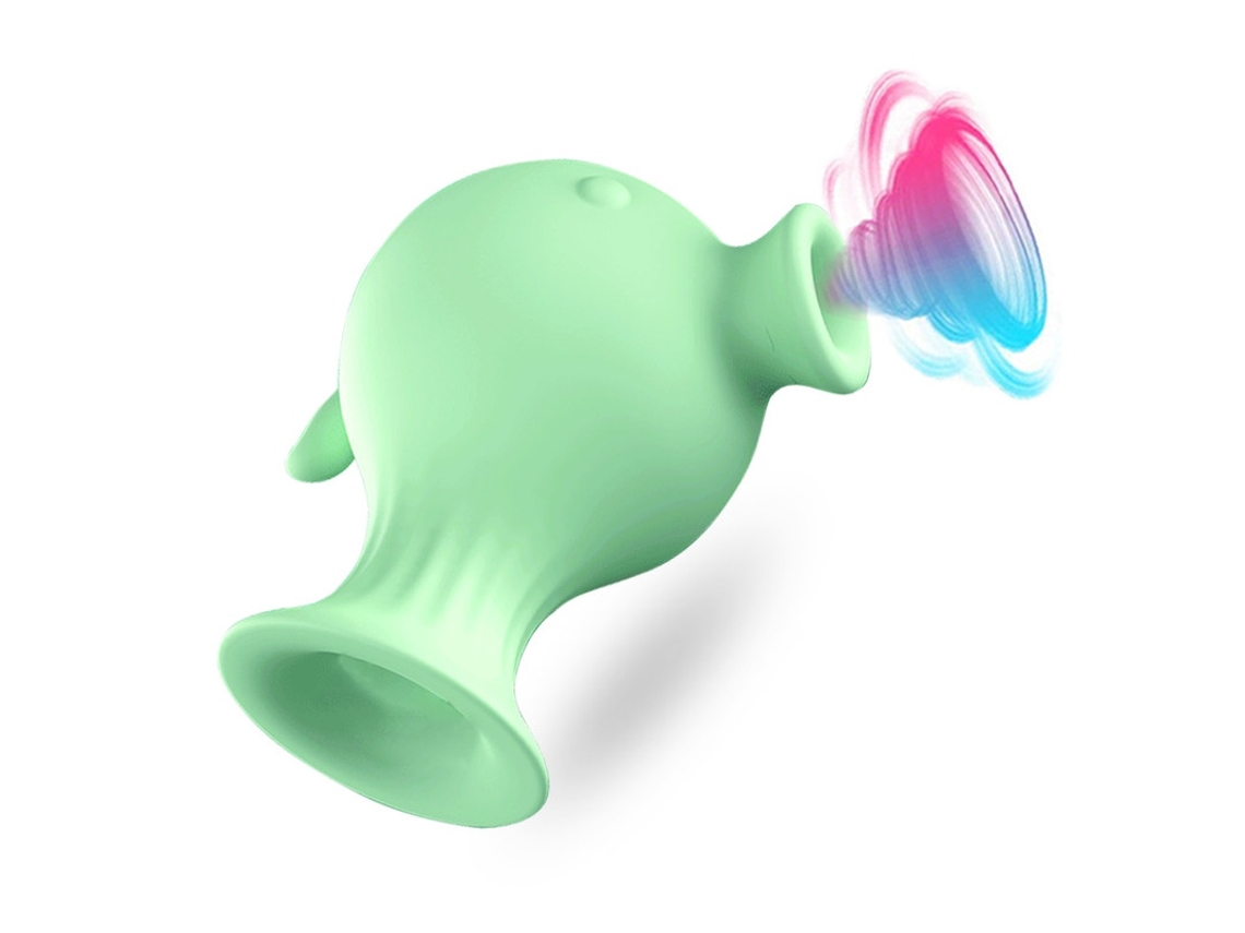 Vibrador De Succin De Silicona De 7 Frecuencias Para Mujeres (verde)