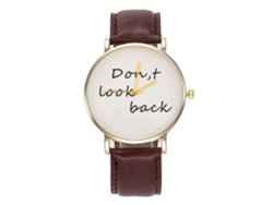 Reloj De Cuarzo Unisex Con Correa De Cuero Pu Zhoulianfa Casual (café Oscuro)