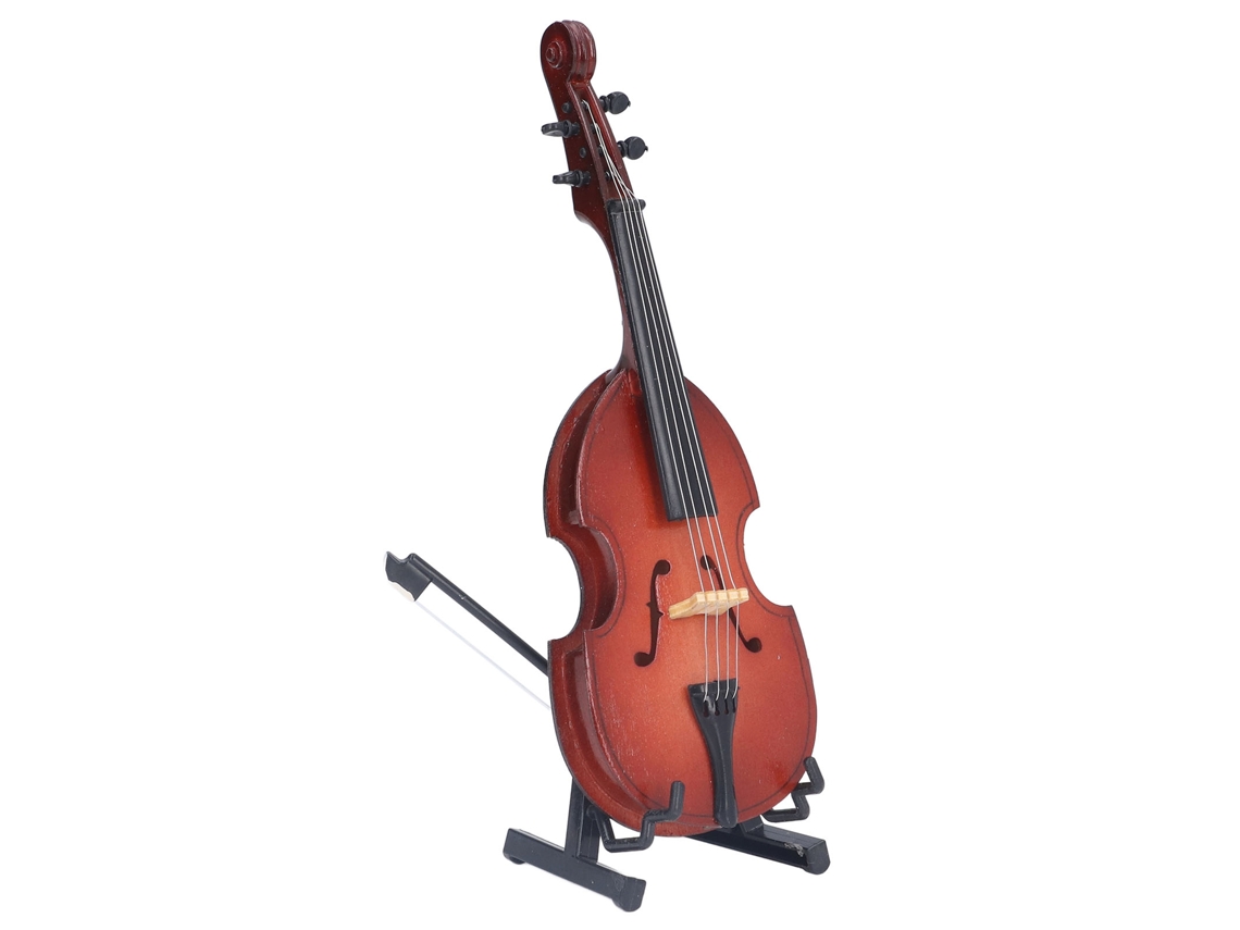 Violín Miniatura De Madera De Tilo Con Soporte - Detalles Exquisitos - Regalo Decorativo Musical