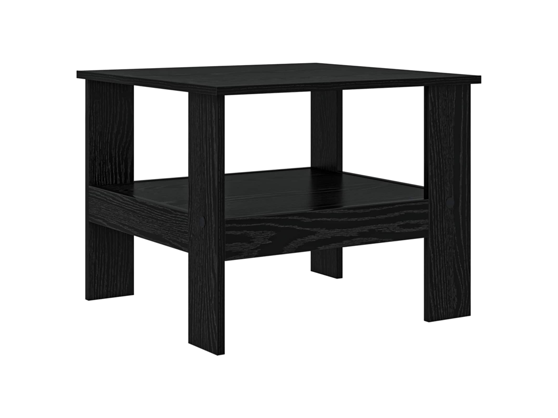 Mesa De Centro | Mesa De Café | Mesa De Salón Roble Negro 57 X 55 X 45 Cm Madera De Ingeniería