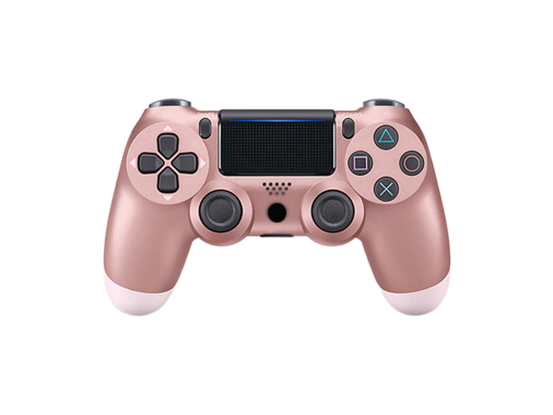 Controlador PS4, compatible con PS4/PS4 Slim/PS4 Pro con conector para auriculares de 3,5 mm, oro rosa