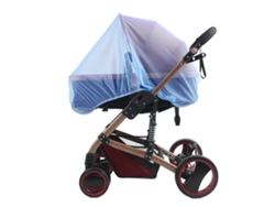 Mosquitera Universal Para Cochecito De Bebé, Suave, Transpirable, Azul, Protección Total.