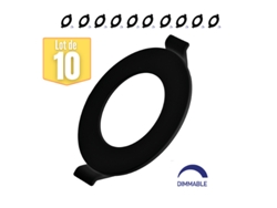 Lot de 10 LED Dimmables 6W 6500K 470LM Negro IP40