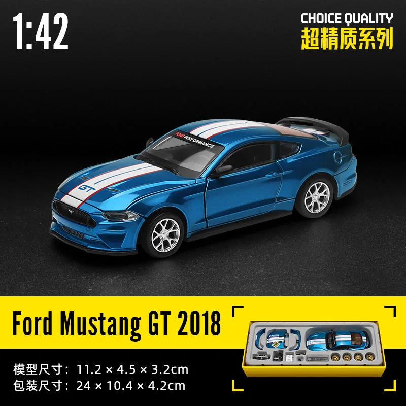 (Azul) Coche miniatura a escala 1/42 - Piezas desmontables