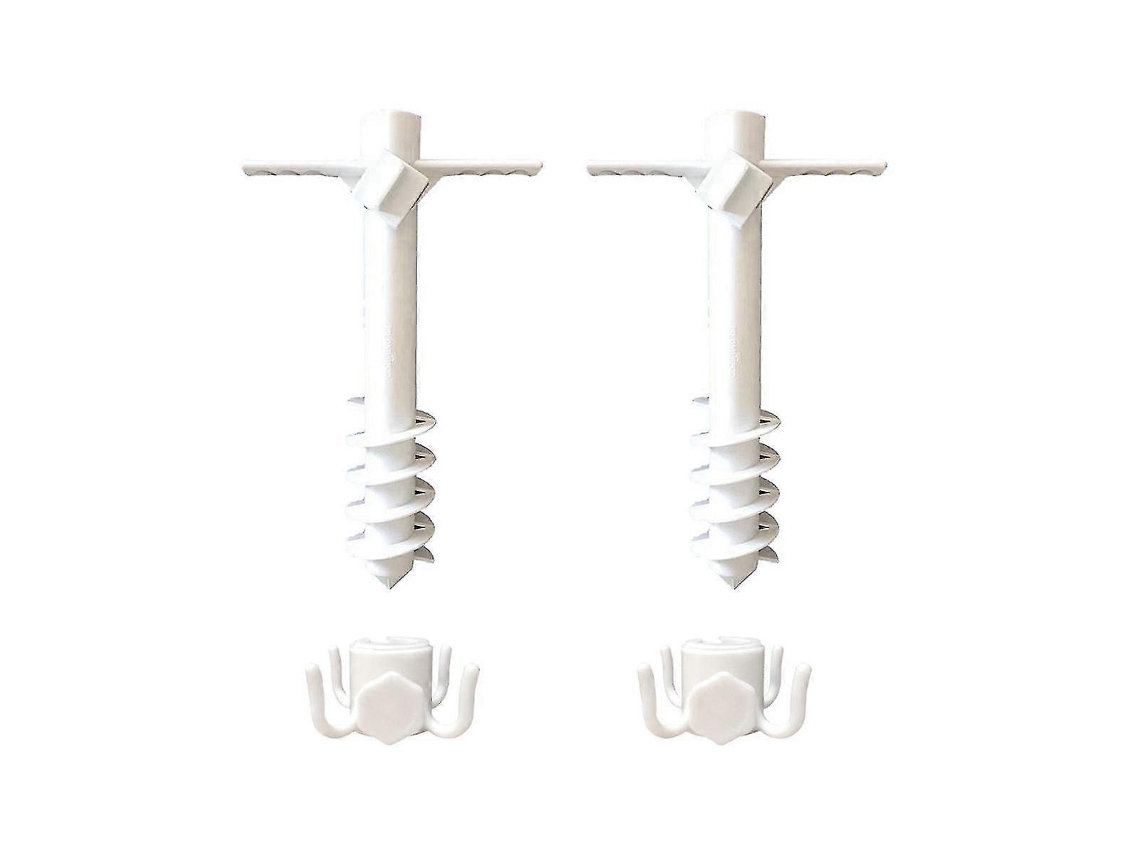 2 tornillos de anclaje en espiral para sombrilla de playa