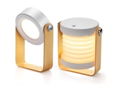 Lámpara De Mesa Táctil Ajustable, Luz Nocturna Portátil Y Segura Para Mesita De Noche (blanca)