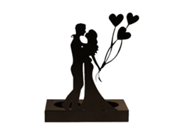Portavelas con forma de pareja para aniversario de bodas