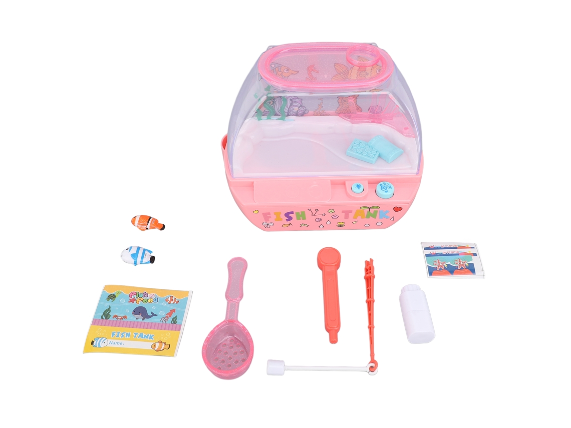Acuario de juguete para niños, modelo 2026, con forma de pescadería en miniatura, luz y música. Juguete educativo de simulación de pesca.
