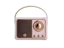 Altavoz Bluetooth Retro (rosa) - Decoración Retro - Altavoz Bluetooth Inalámbrico Portátil