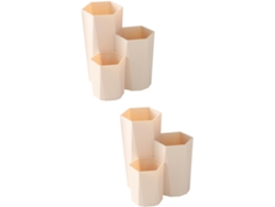 Juego de 2 piezas: expositor de cosméticos, soporte para cepillos de dientes y organizador de cepillos de Gokoco