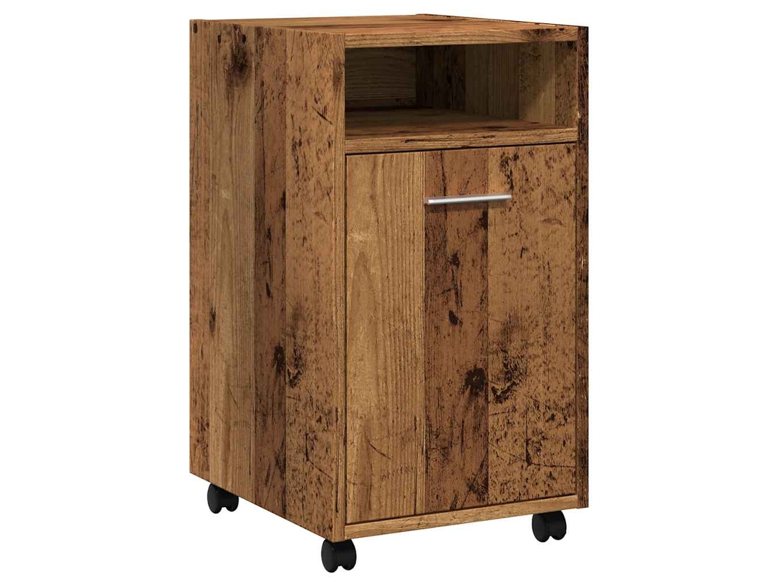 Maison Exclusive - Armario Ruedas Madera Contrachapada Envejecida 33x38x60 Cm