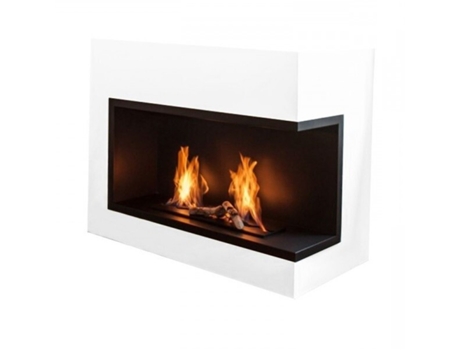 Chimenea esquinera de bioetanol. Apertura Derecha NILLA 1080 Quemador Onda 65cm / Capacidad 4,4L OUTINFIRE