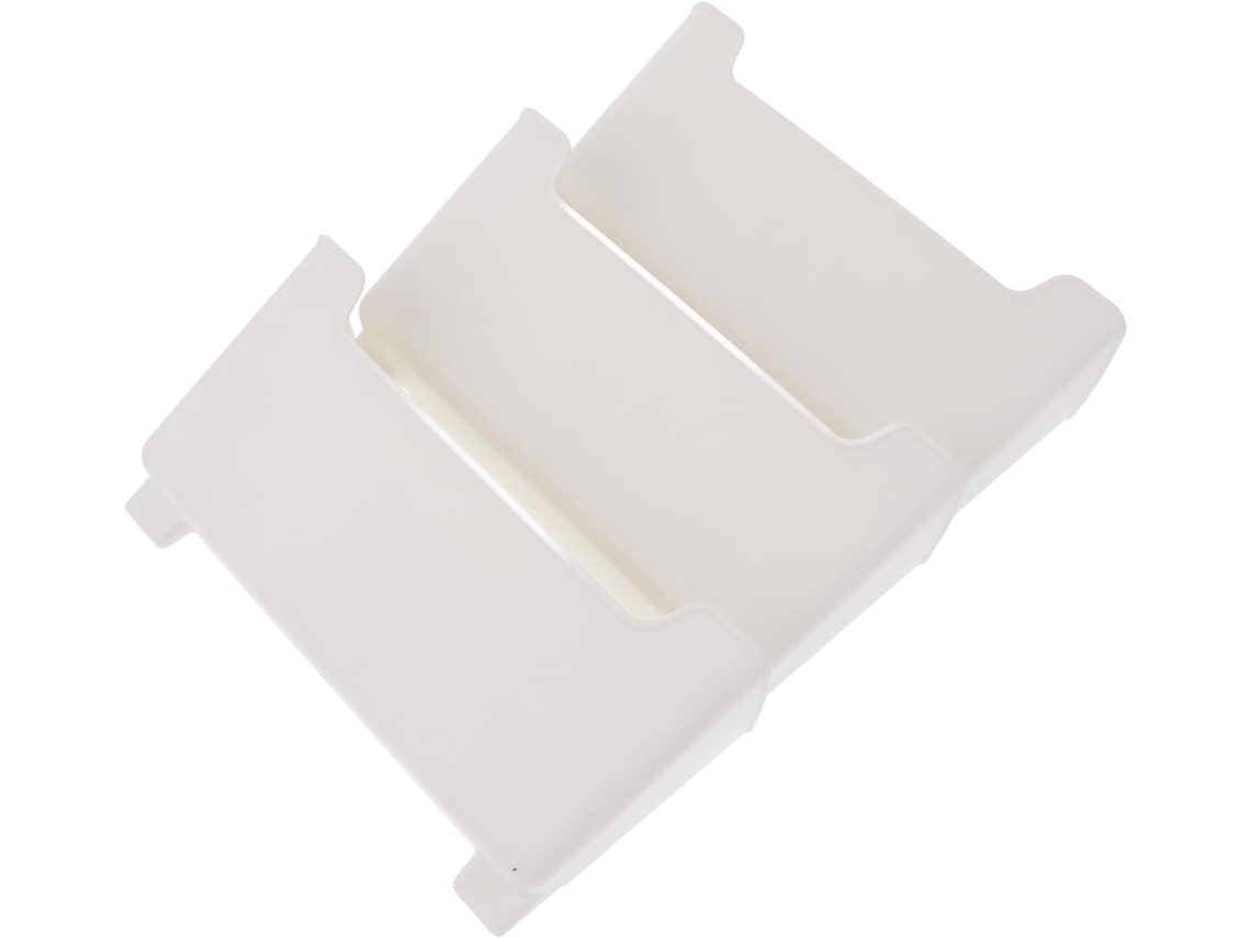 Organizador De Correo De Pared Con 3 Compartimentos, Tamaño A5, Estante De Almacenamiento De Plástico Blanco Y Crema.