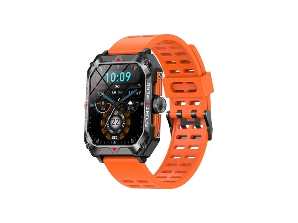 Reloj inteligente de 2,02 pulgadas IP68 resistente al agua con monitor de actividad física para iPhone y Android, color naranja Bestvite