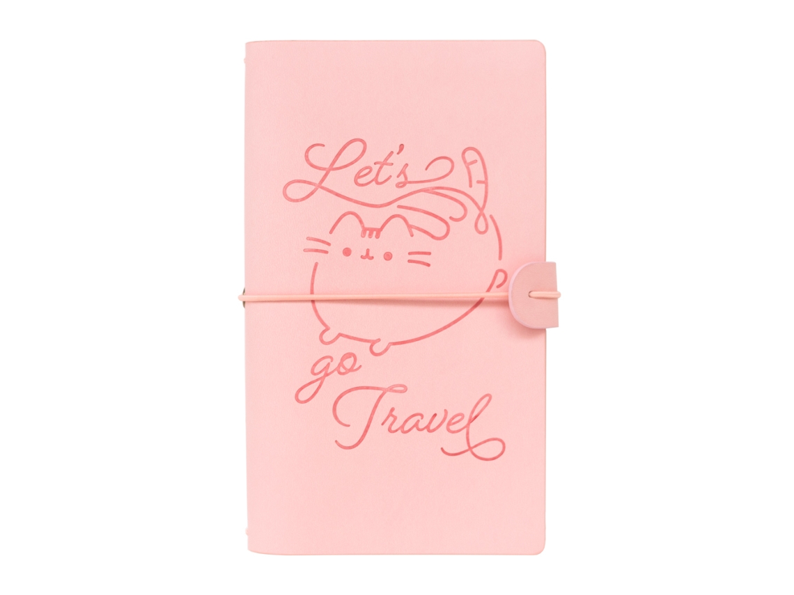 Cuaderno Capa Couro - Gato Pusheen