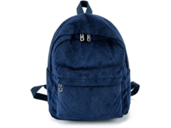 Mochila informal de pana para mujer, mochila escolar suave para niños, mochilas de viaje para la universidad, mochilas kawaii para niñas, bolsos pequeños, azul marino Gusshious