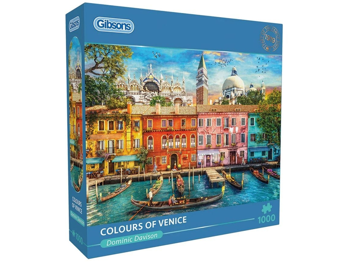 Rompecabezas de colores de Venecia de Gibsons, 1000 piezas, rompecabezas de ciudad